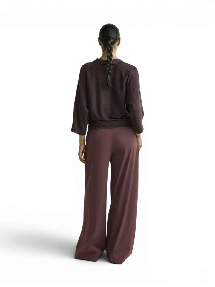 Bordeaux pull met glitterdraad Giedo Xandres