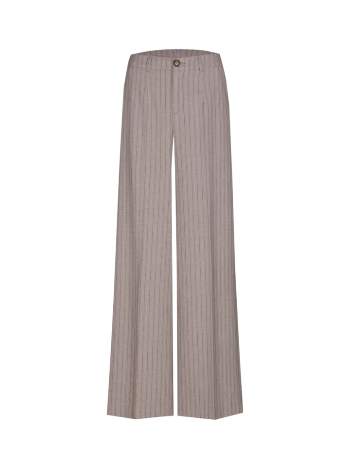 Beige gestreepte broek met wijde pijpen Punch Xandres