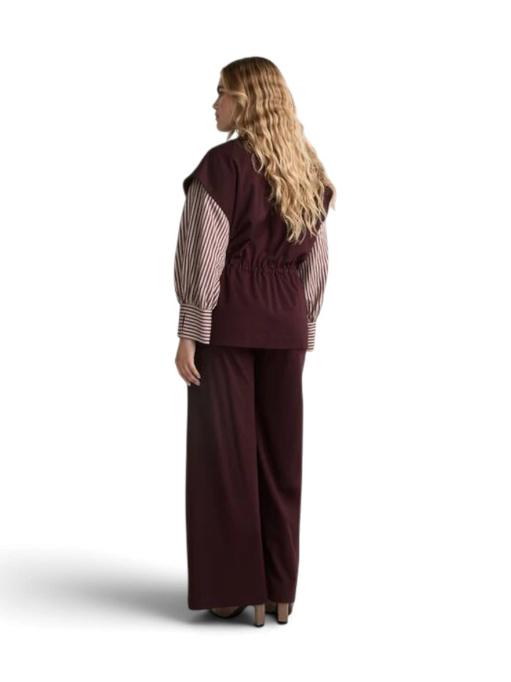 Bordeaux broek met rechte pijpen Punch Xandres