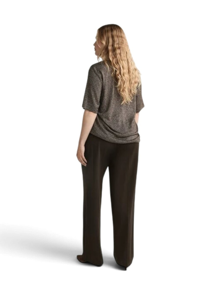 Bruine wide leg broek Punch Xandres 