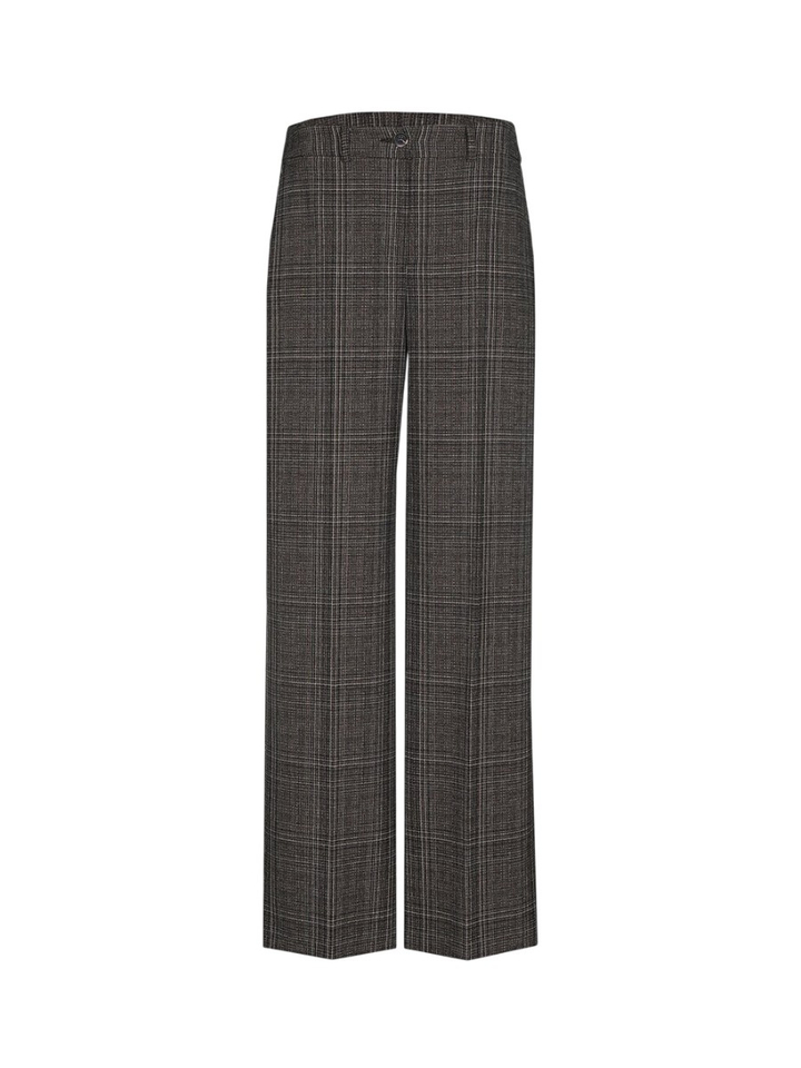 Bruine geruite broek met rechte pijpen Puk Xandres