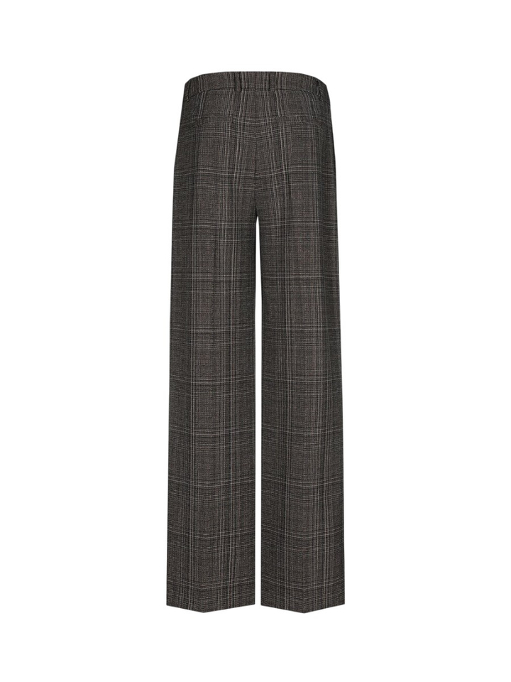 Bruine geruite broek met rechte pijpen Puk Xandres