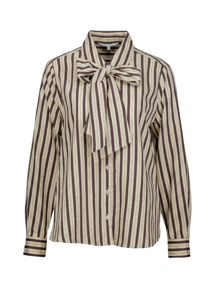 Beige bloes met bruine strepen Hildoline Xandres 