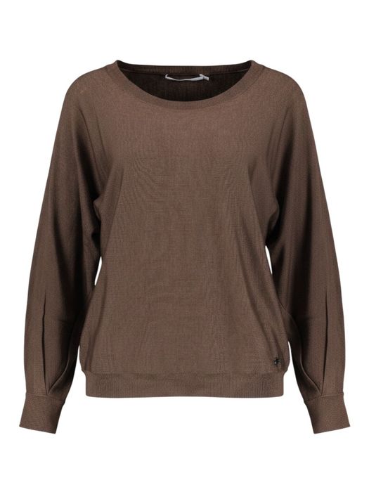 Chocoladebruine pull van merionwol Zhor Xandres