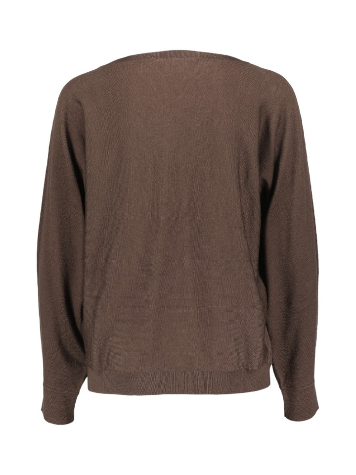 Chocoladebruine pull van merionwol Zhor Xandres 