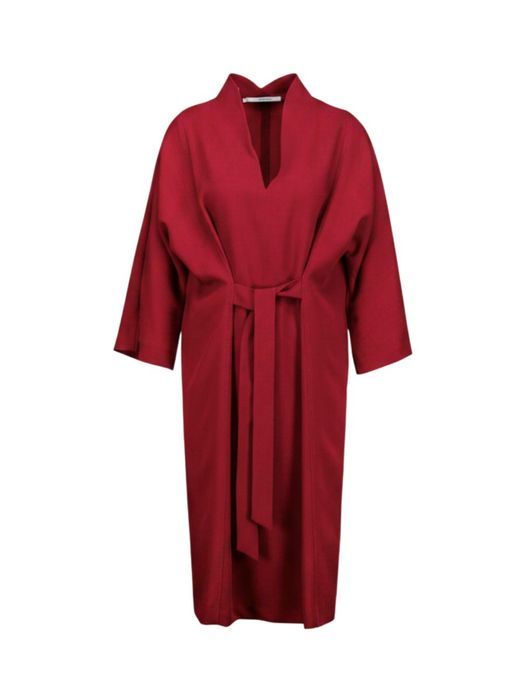 Rood kleed met strik detail Kiliano Xandres