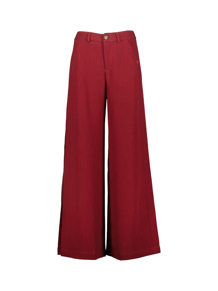 Rode broek met rechte pijpen Patrizie Xandres
