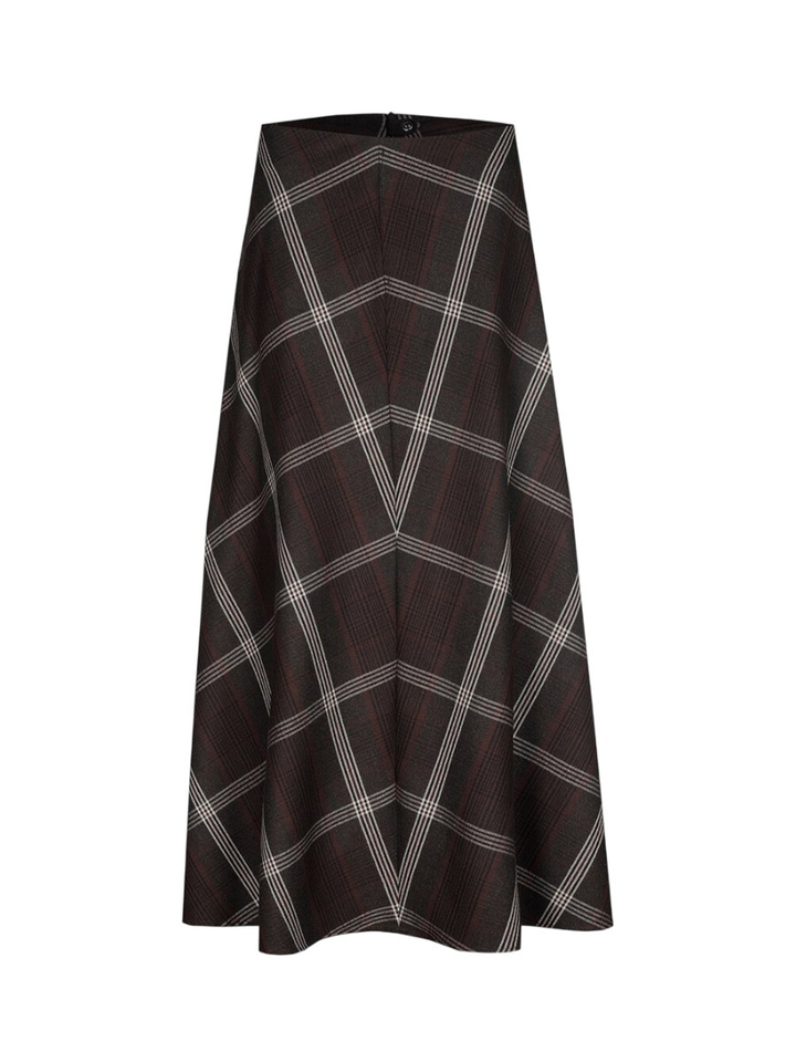 Bruine rok in ruit motief Xandres