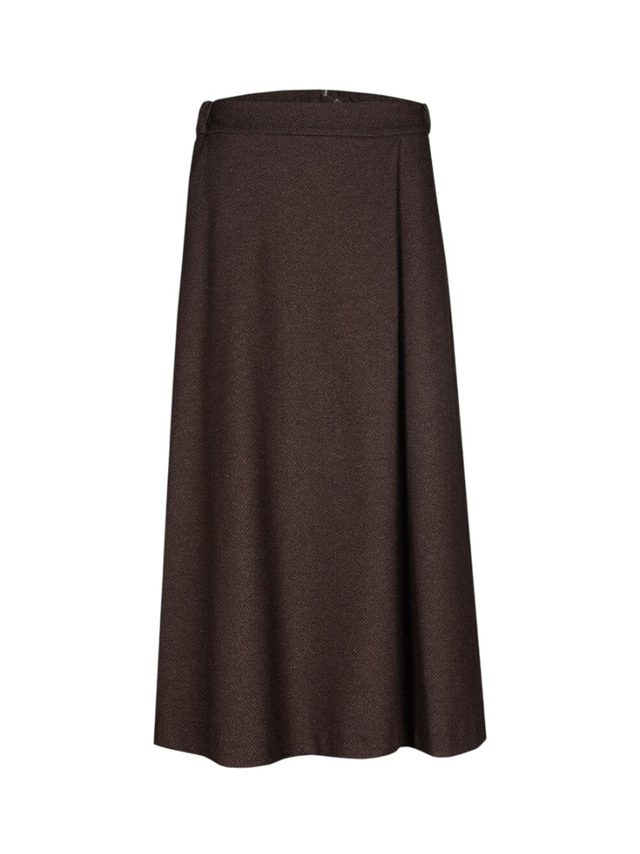Donkerbruine halflange rok Rasso Xandres 