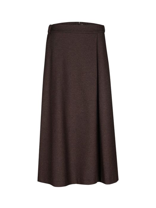 Donkerbruine halflange rok Rasso Xandres