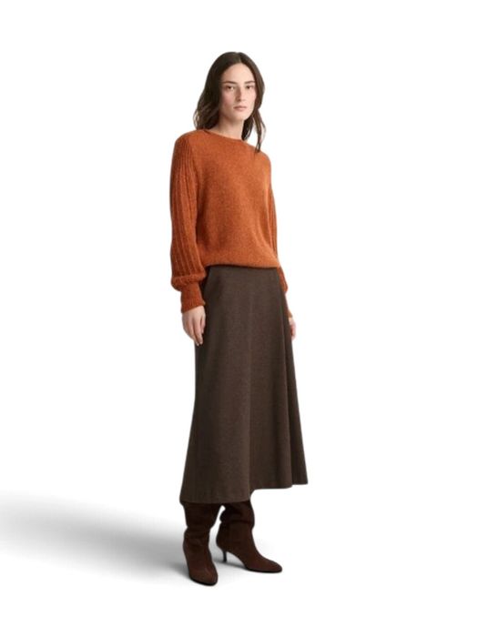 Donkerbruine halflange rok Rasso Xandres