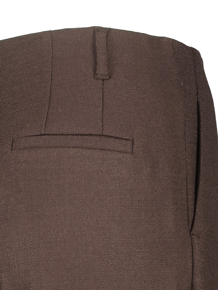 Donkerbruine geklede broek Polieter Xandres 