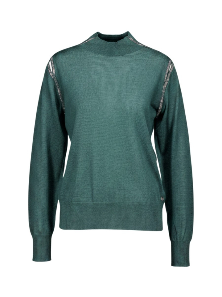 Groene coltrui van merinowol Galega Xandres 