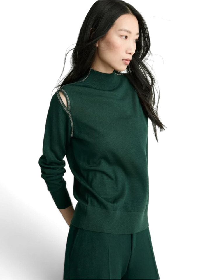 Groene coltrui van merinowol Galega Xandres 