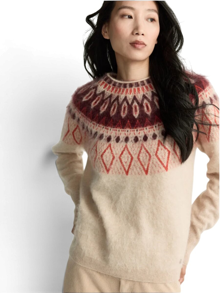 Beige trui met ronde hals en details Solenn Xandres 