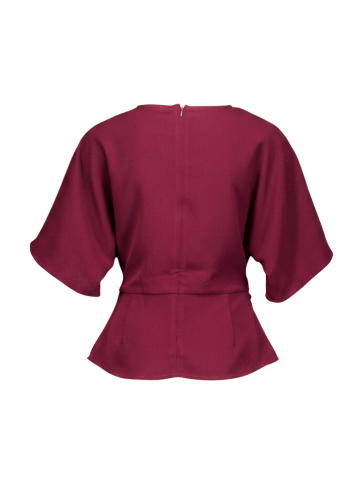 Bordeaux bloes met stropdetail Miriel Neo Noir