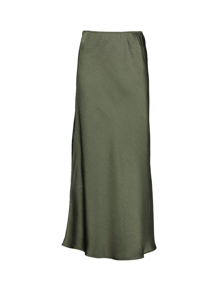 Groene glanzende rok in satijnlook VICKY Neo Noir