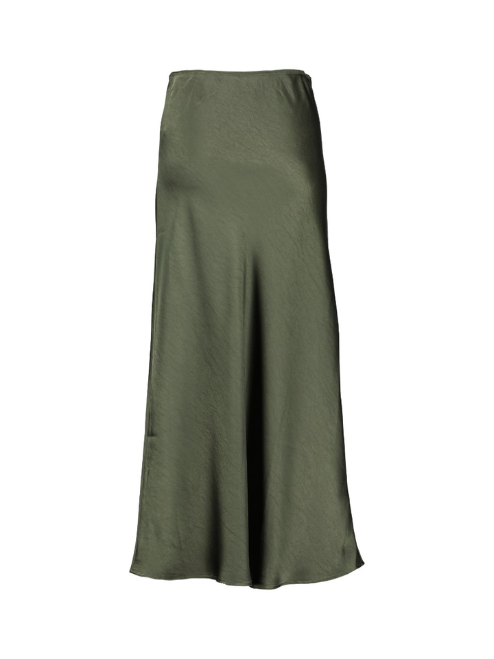 Groene glanzende rok in satijnlook VICKY Neo Noir