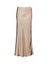 Taupekleurige midi-rok in satijnlook met elastische tailleband Neo Noir