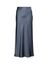 Midnight blue midi-rok in satijnlook met elastische tailleband Neo Noir