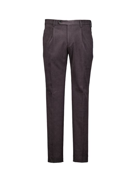 Donkerbruine zachte slim fit chino Berwich