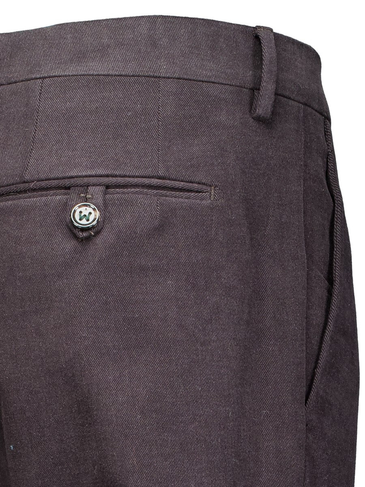 Donkerbruine zachte slim fit chino Berwich