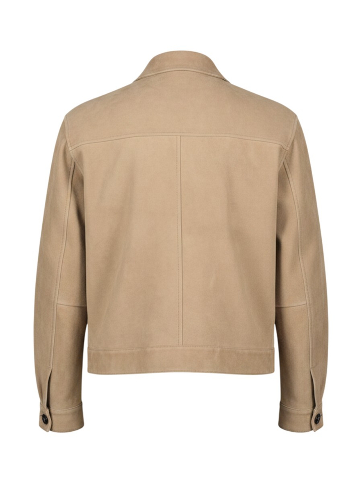 Beige lederen jas Hugo Boss