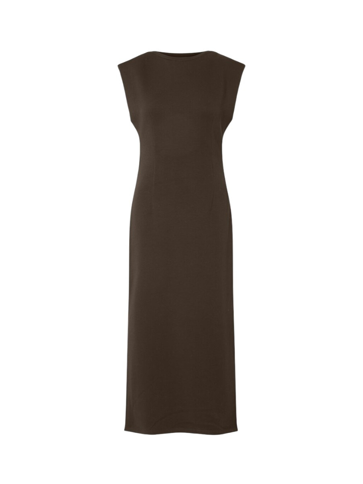Bruine jurk met strop detail Yaspina Y.A.S.