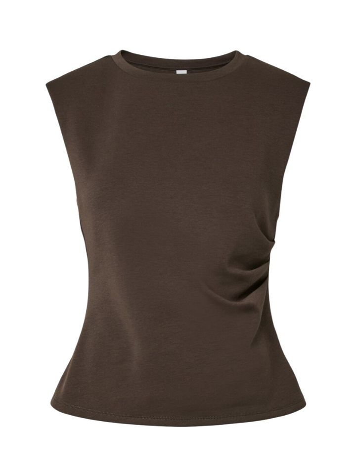 Bruine t-shirt met strop detail Yaspina Y.A.S.