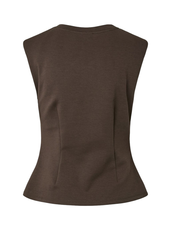 Bruine t-shirt met strop detail Yaspina Y.A.S.