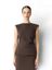 Bruine t-shirt met strop detail Yaspina Y.A.S.