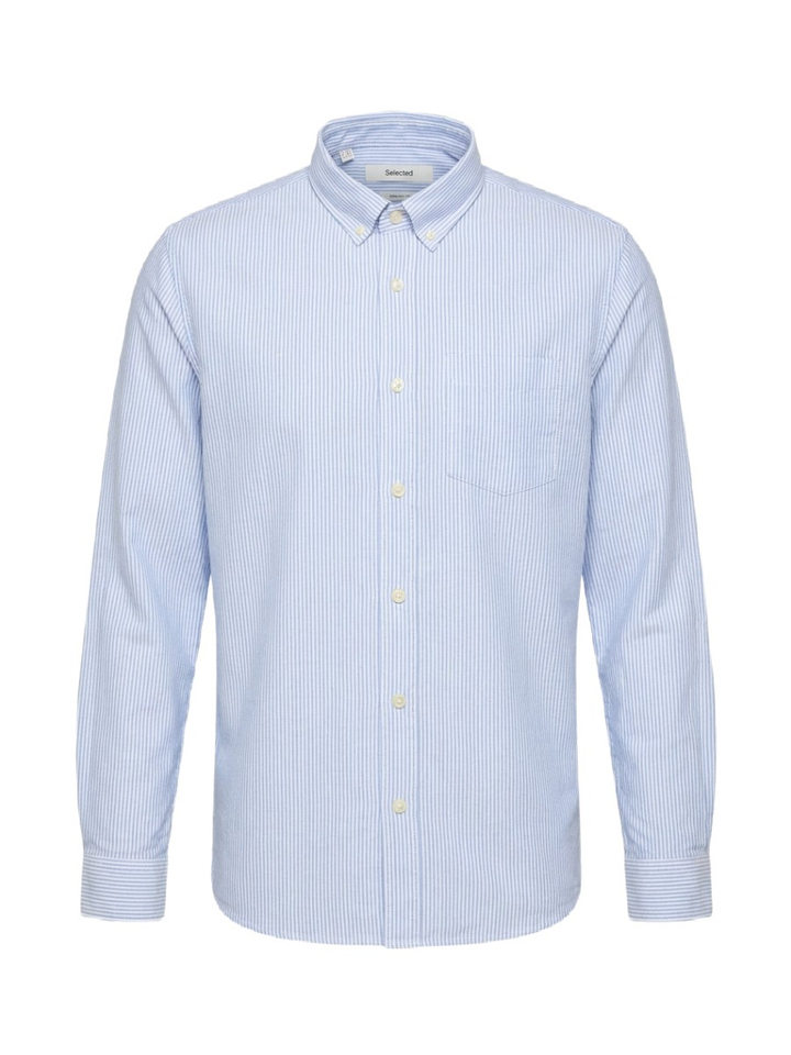 Skyway katoenen hemd (regular fit) met blauwe strepen Regcole Rick Selected 