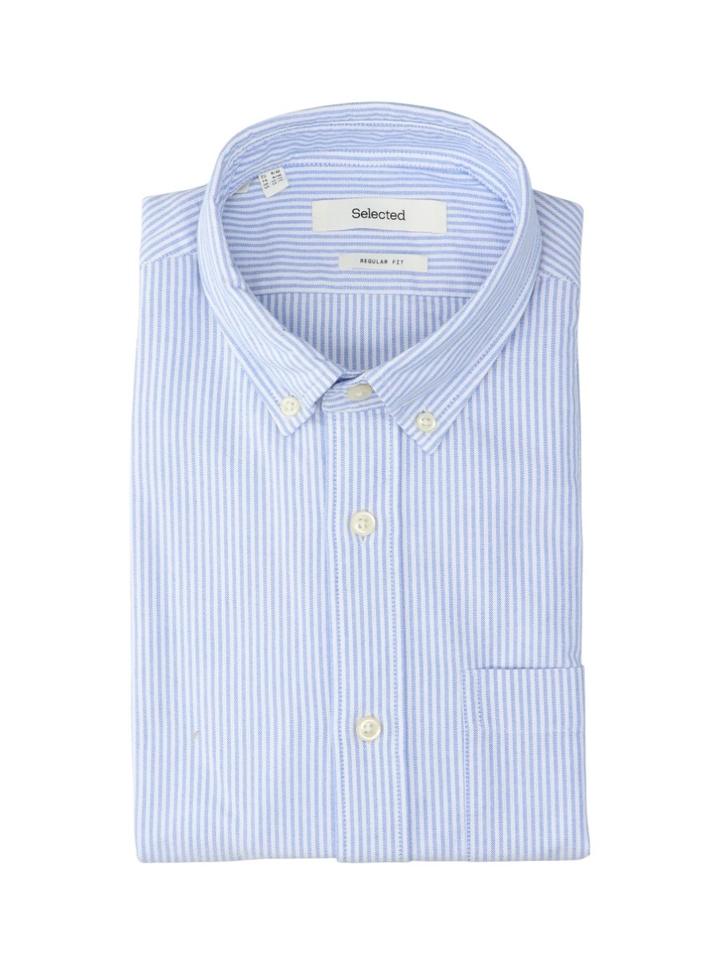 Skyway katoenen hemd (regular fit) met blauwe strepen Regcole Rick Selected 