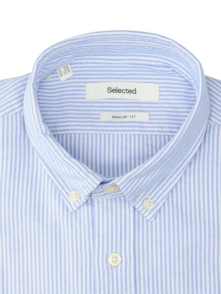 Skyway katoenen hemd (regular fit) met blauwe strepen Regcole Rick Selected 
