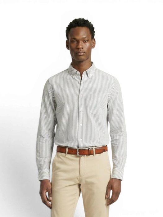 Bright katoenen hemd (regular fit) met blauwe strepen en lange mouwen Regcole Rick Selected
