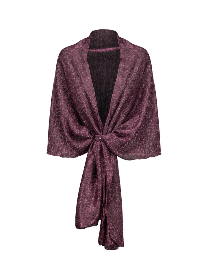 Bordeaux sjaal met glitterdraad Rinascimento