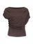 Bruine blouse met asymmetrische drapering  Rinascimento 