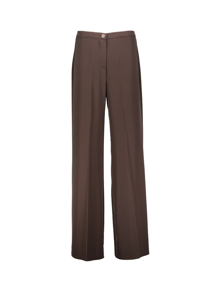 Bruine broek met wijde pijpen Rinascimento