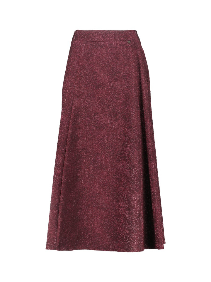 Bordeaux rok met glitter en stuctuur detail Rinascimento 