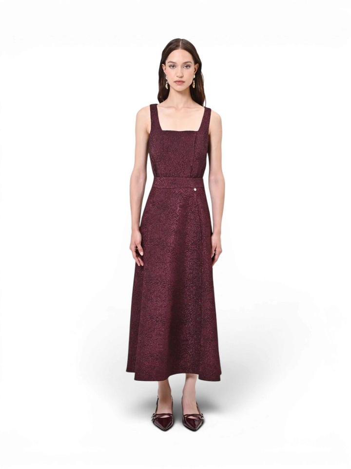 Bordeaux rok met glitter en stuctuur detail Rinascimento 