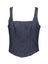 Donkerblauwe top met glitter Rinascimento 