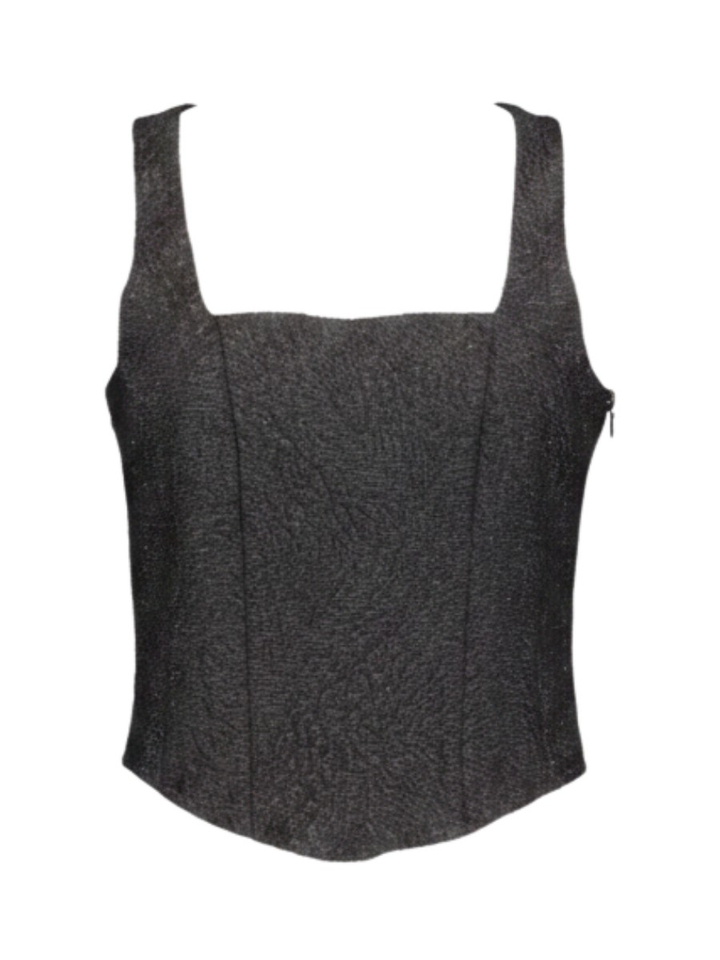 Zwarte feestelijke top met glitter Rinascimento