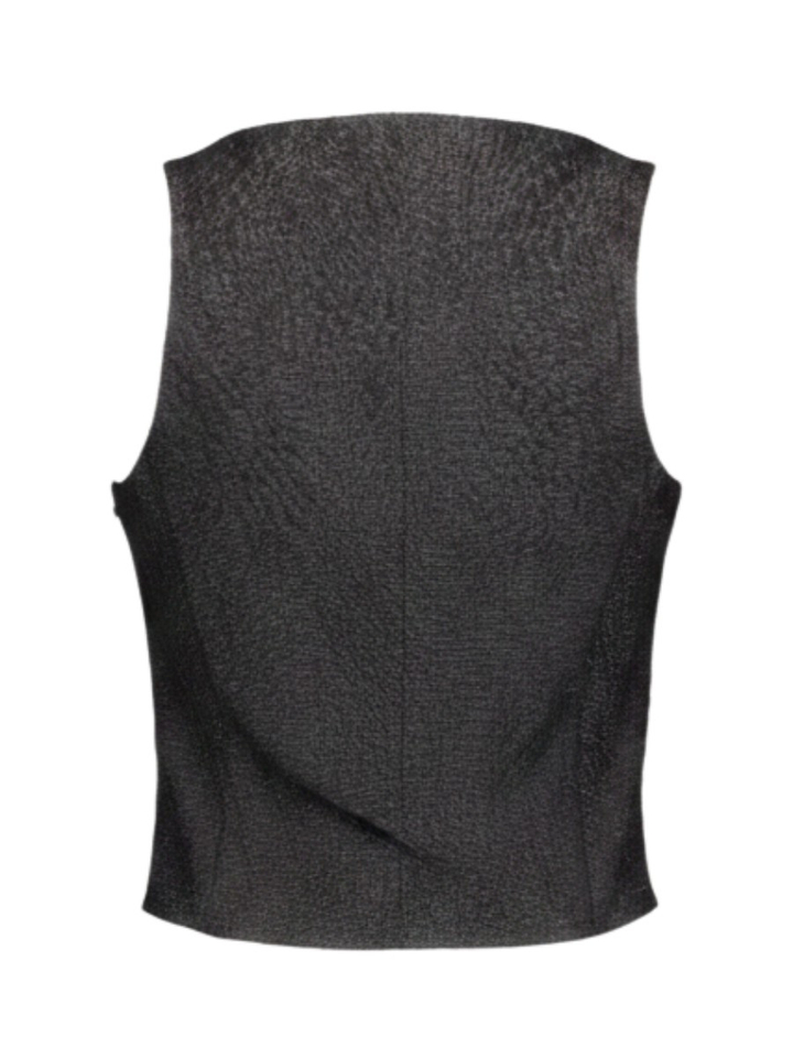 Zwarte feestelijke top met glitter Rinascimento
