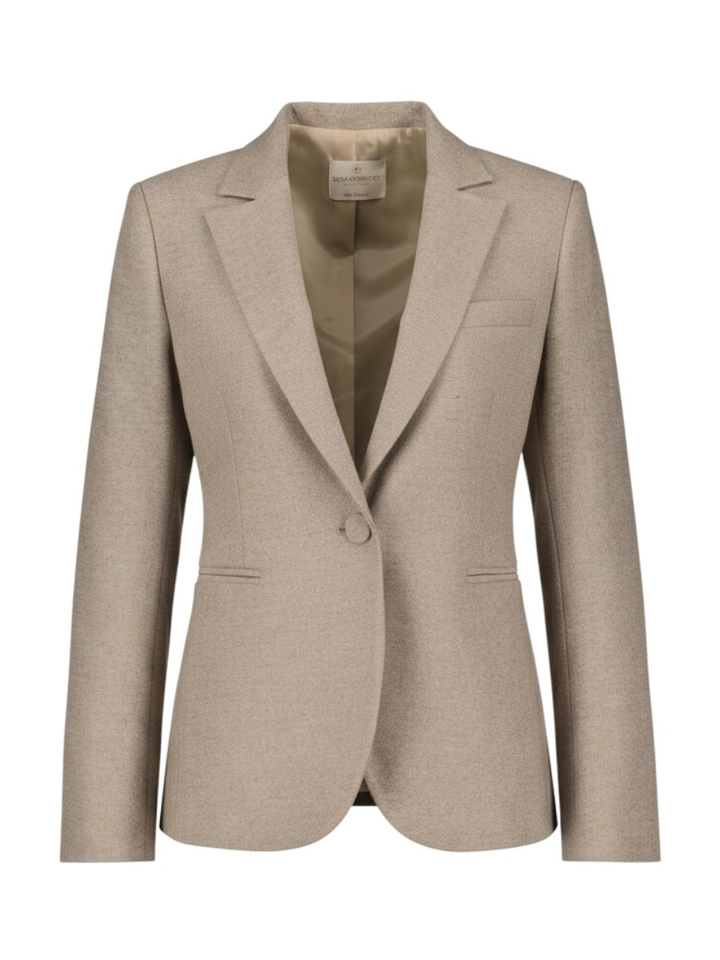 Beige blazer met schoudervulling Rinascimento
