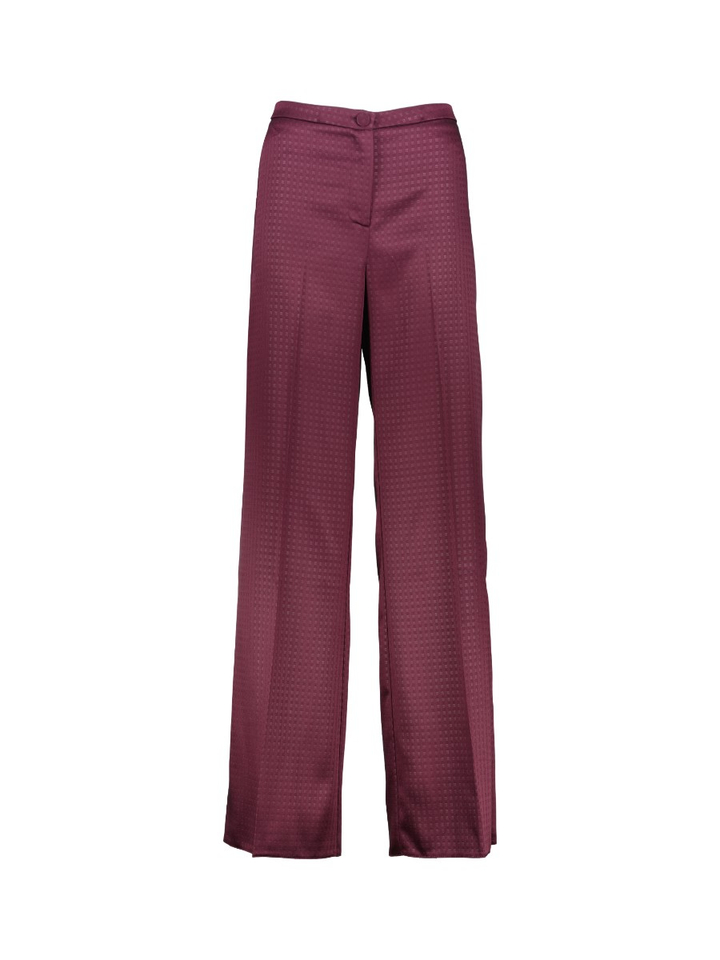 Brodeaux losse broek met print Rinascimento 