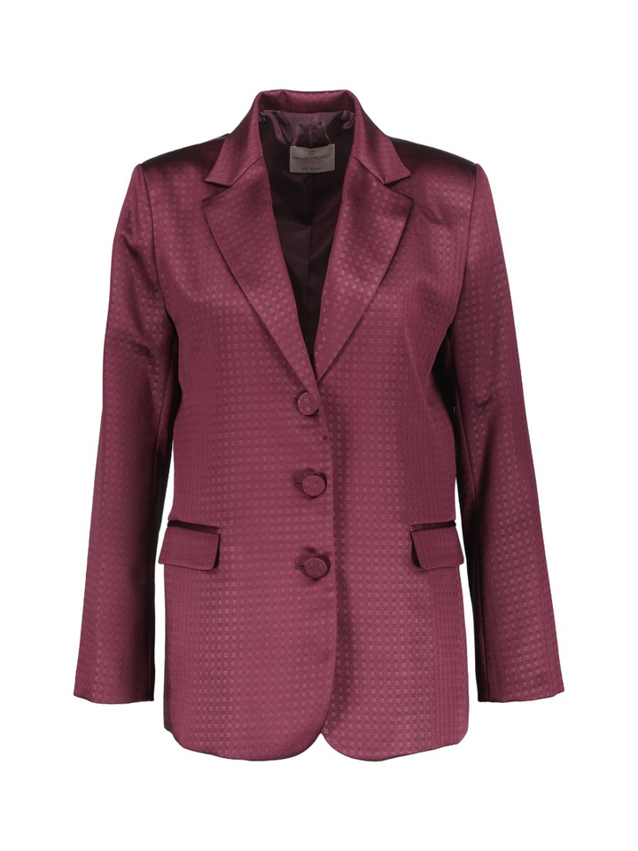 Bordeaux blazer met motief Rinascimento 