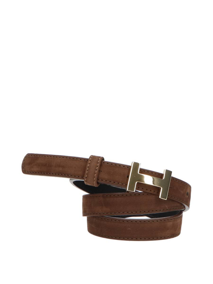 Bruin riem Nubuck H.A.N.
