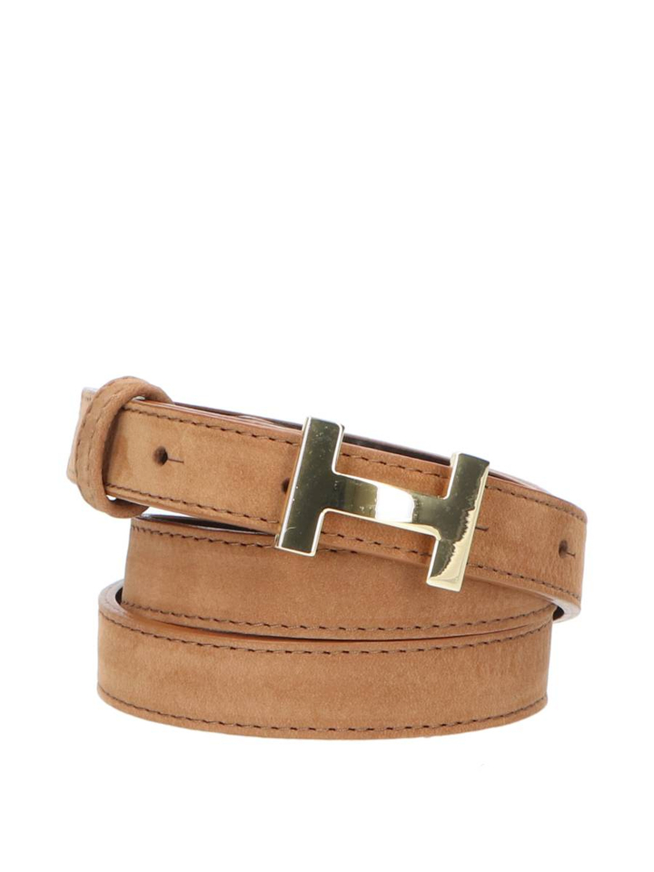Hazelnoot nubuck riem H.A.N.