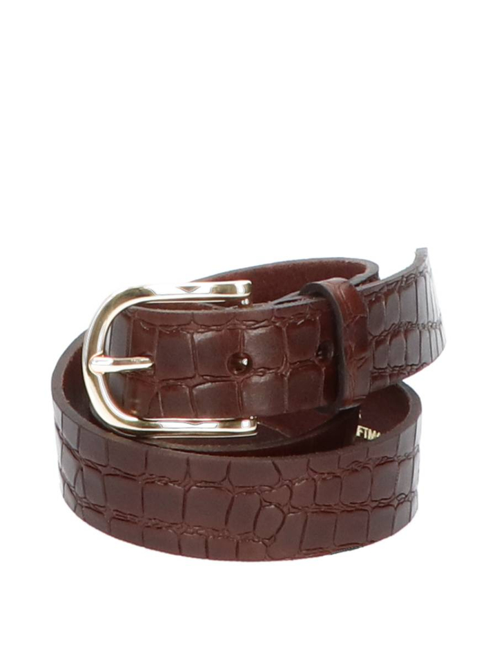 Croco bruine riem Angelo De Lombardini