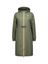 Kaki groene lange jas met capuchon Delia Warm K-way 